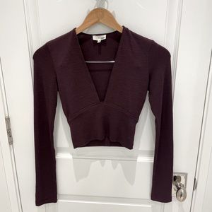 Wilfred Free Brigitte T-Shirt Burgundy (XS)